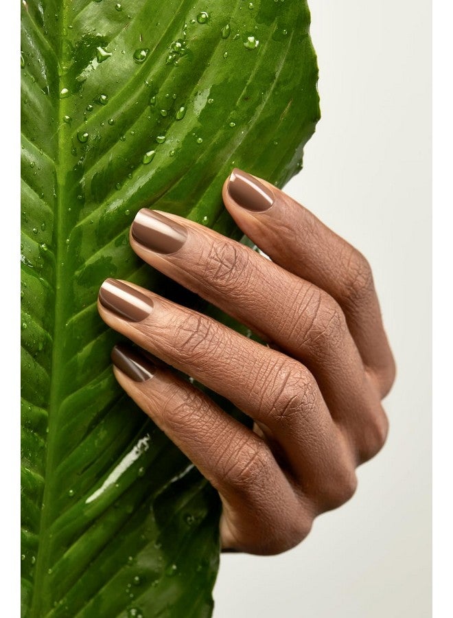 Plantbased Chip Free Nail Lacquer Non Toxic Biosourced Longlasting Strengthening Polish But First Coffee (Brown With Warm Undertones) 0.41Oz