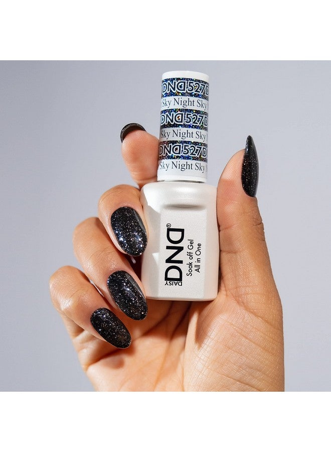 Dnd Gel Polish Set 1 Each Of Black Gel Polish And Black Nail Polish 527 Night Sky 0.5 Fl Oz