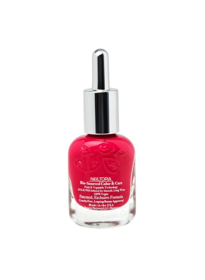 Plantbased Chip Free Nail Lacquer Non Toxic Biosourced Longlasting Strengthening Polish Rosey Cheeks (Rosey Rouge) 0.41Oz
