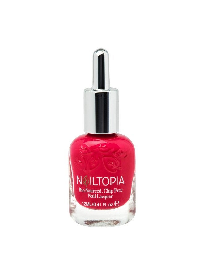 Plantbased Chip Free Nail Lacquer Non Toxic Biosourced Longlasting Strengthening Polish Rosey Cheeks (Rosey Rouge) 0.41Oz