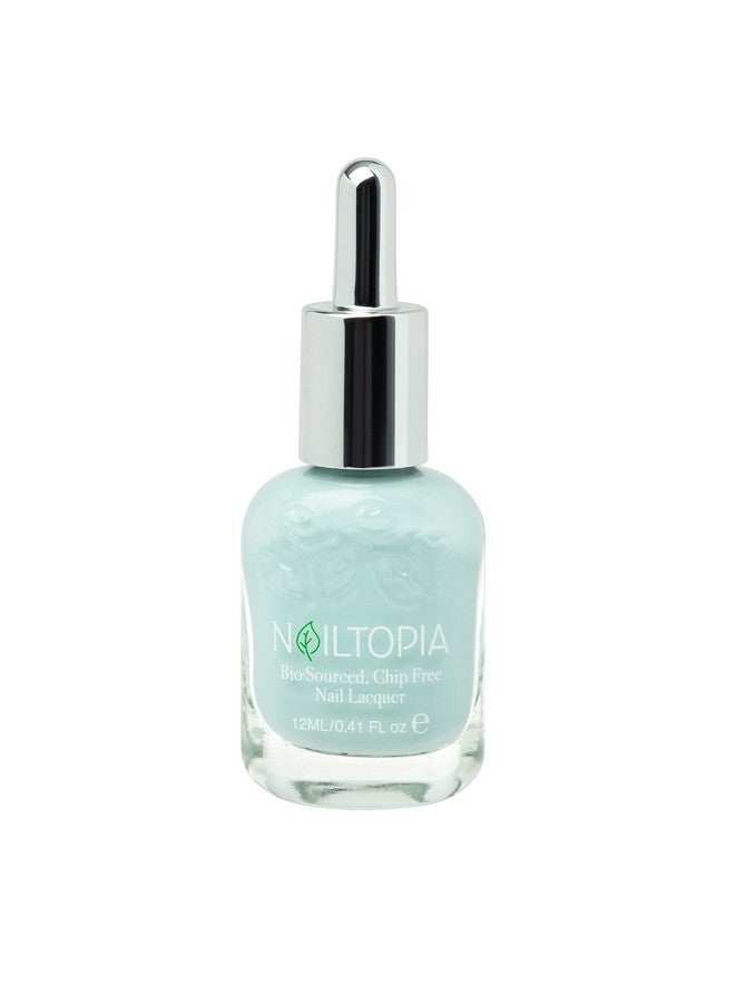 Plantbased Chip Free Nail Lacquer Non Toxic Biosourced Longlasting Strengthening Polish That'S The Tea (Icy Blue) 0.41Oz