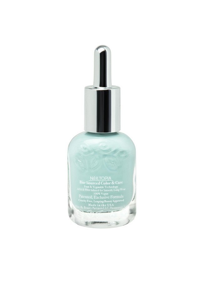 Plantbased Chip Free Nail Lacquer Non Toxic Biosourced Longlasting Strengthening Polish That'S The Tea (Icy Blue) 0.41Oz