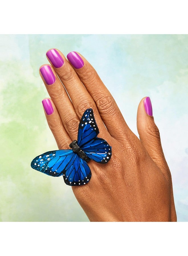 Plantbased Chip Free Nail Lacquer Non Toxic Biosourced Longlasting Strengthening Polish Curve Ball (Bright Purple) 0.41Oz