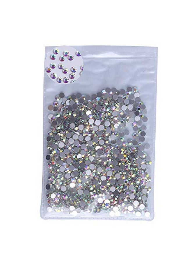 2880Pcs Ss10 Nail Crystals Ab Coating Nail Art Sparkly Round Flatback Rhinestones Nonselfadhesive Abs10