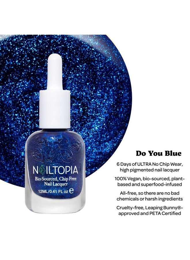 Biosourced Chip Free Nail Lacquer All Natural Strengthening Biotin And Superfoodinfused Polish Chip Resistant Formula Quickdry Long Lasting Wear Do You Blue 0.41 Oz