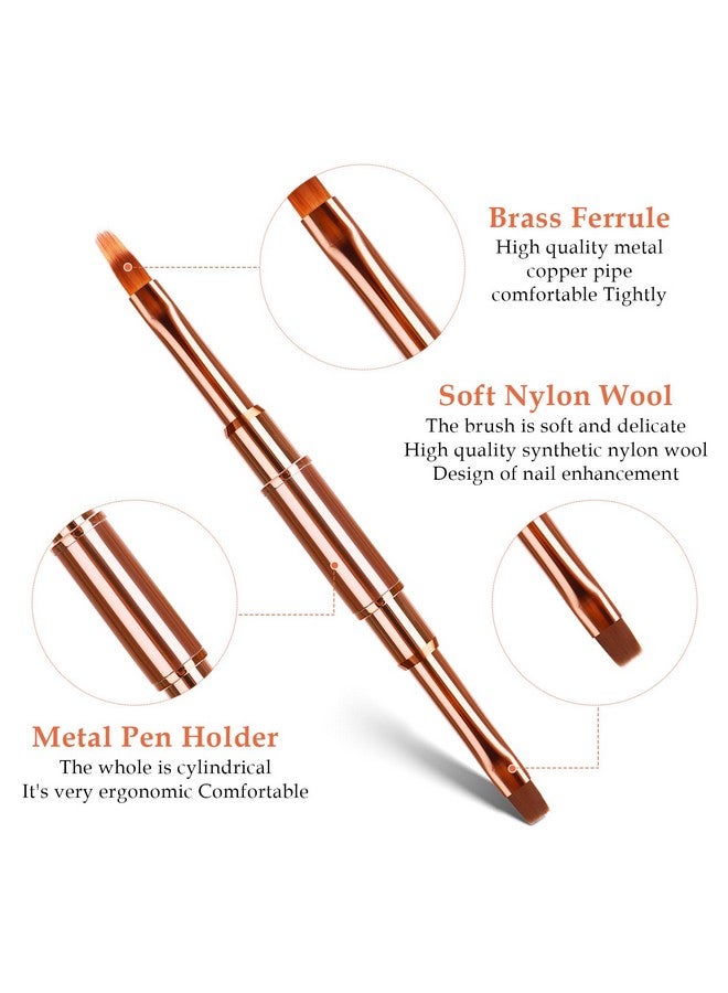 5Pcs Doubleended Acrylic Nail Art Brushes Set Nail Art Liner Brushes 3D Nail Art Decorations Nail Art Tools Super Fine Striper Brush Set For Long Lines Thin Details Fine Drawing
