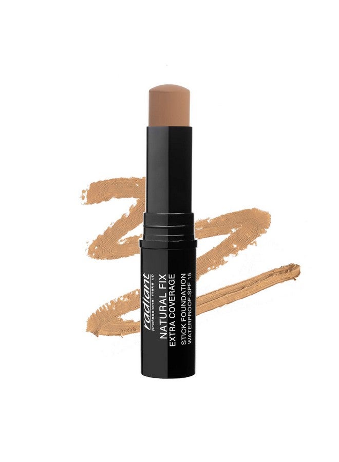 Radiant Professional Natural Fix Extra Coverage Stick Foundationfull Coverage Waterproof Foundation & Contouring Stickspf 15 Paraben & Oil Free Matte Finish8.5 Gpeanut (04)