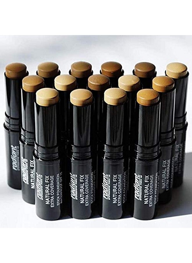 Radiant Professional Natural Fix Extra Coverage Stick Foundationfull Coverage Waterproof Foundation & Contouring Stickspf 15 Paraben & Oil Free Matte Finish8.5 Gpeanut (04)