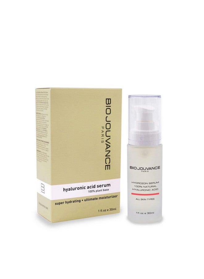 Hyaluronic Acid Serum 1Oz / 30Ml Antiaging Hydrating & Moisturizing Hyaluronic Acid 80% 100% Plant Base Daily Facial Skin Care Treatment Regimen Made In France
