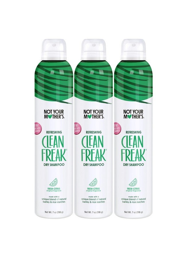 Clean Freak Refreshing Dry Shampoo (3Pack) 7 Oz Waterless Shampoo Instantly Refreshes Hair Between Washes Fresh Citrus Scent