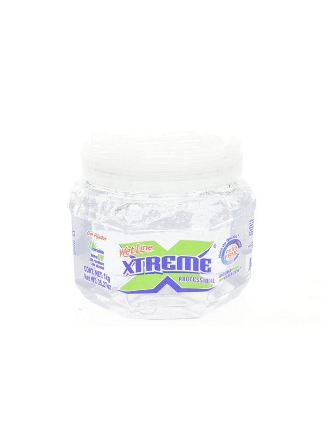 Wet Line Xtreme Professional Mexican Hair Styling Gel Clear Cap 35.27 Oz / 1 Kg With Aloe (Directions And Ingredients In Spanish)
