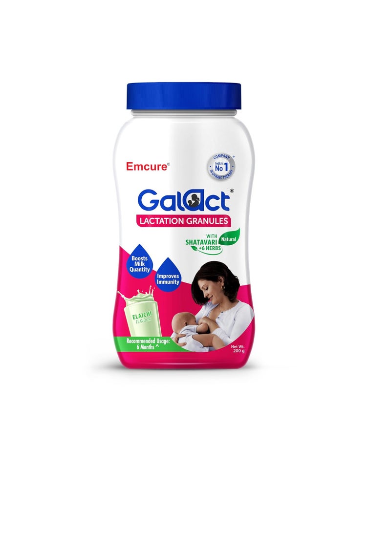 Emcure Galact Granules Shatavari Powder mother Feeding Supplement Increase Milk supply Lactation Supplement for Women Mothers Flavor 200g