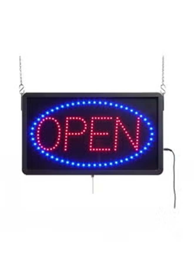 LED Open Sign With Hanging Hardware Multicolour