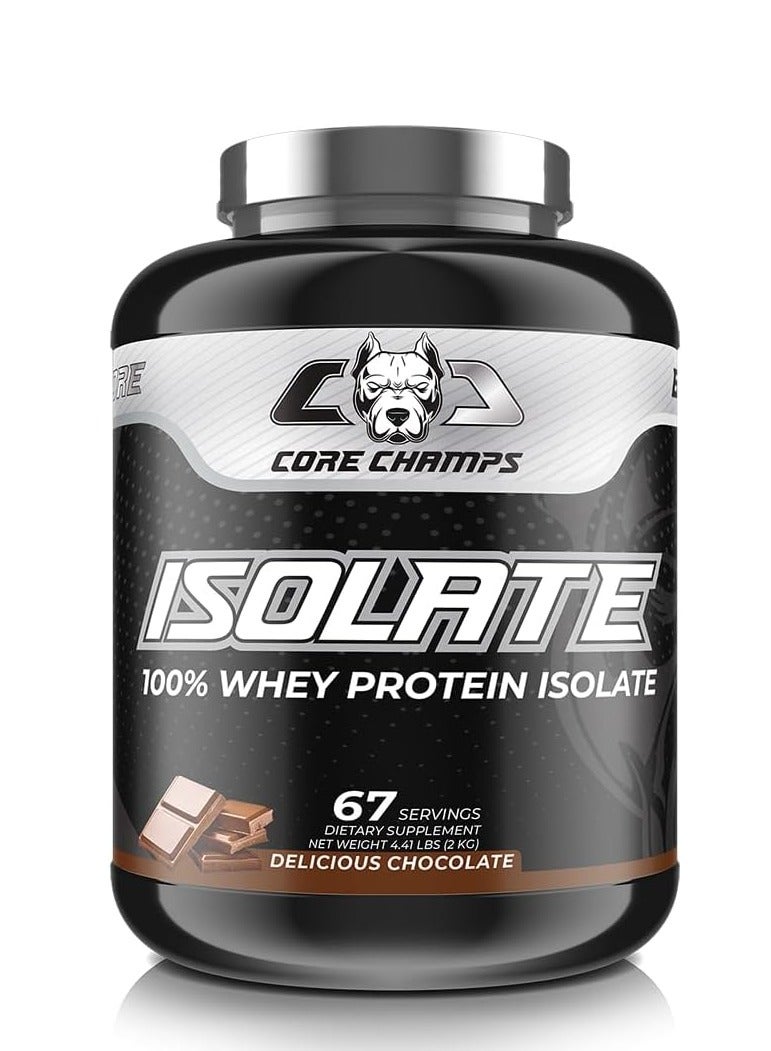 Core Champs Isolate 100% Whey Protein Isolate 2kg Delicious Chocolate Flavor 67 Serving