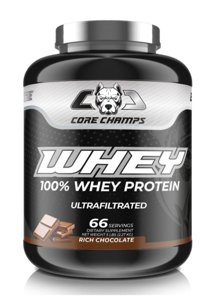 Core Champs 100% Whey Protein 2.27 kg Rich Chocolate Flavor 66 Serving