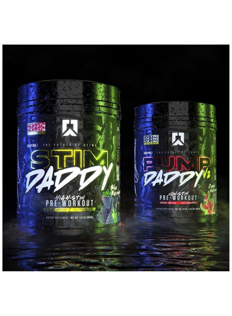 Pump Daddy V2 Non Stim Pre Workout, Blue Raspberry, 40 Servings