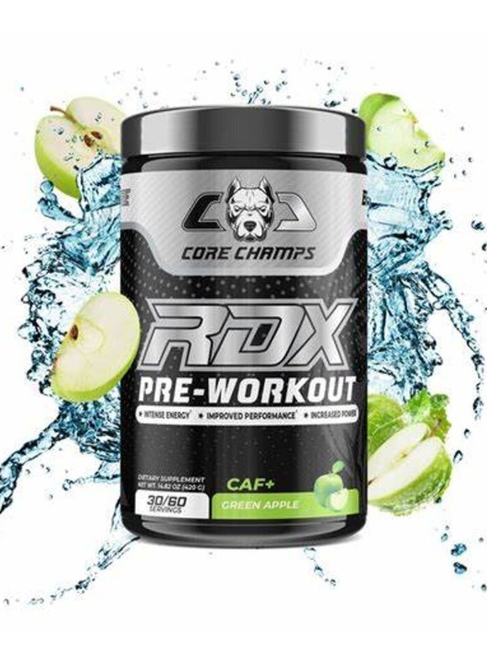 Core Champs RDX-Pre-workout 420g, Green Apple Flavor