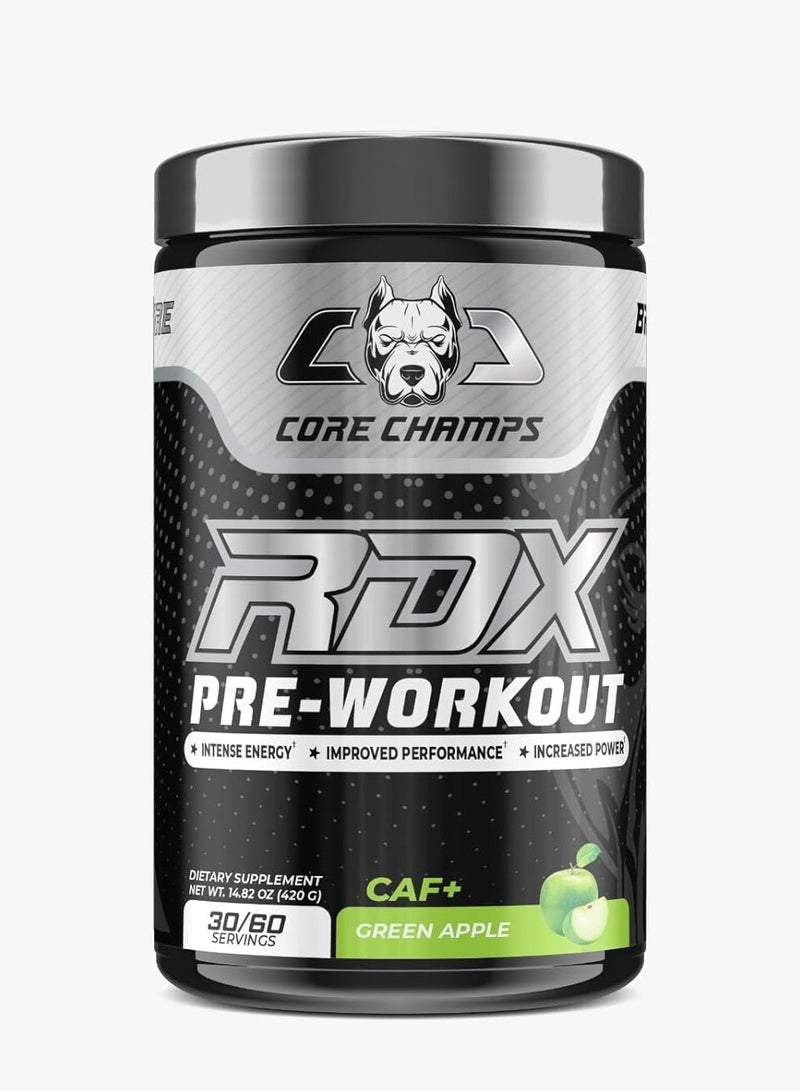 Core Champs RDX-Pre-workout 420g, Green Apple Flavor