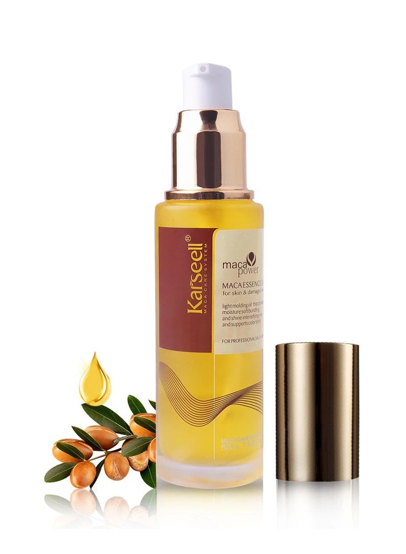 Moroccan Argan Oil for Hair Healing Cold Pressed Weightless Argan Oil Hair Serum for Dry Damaged Hair 50ml