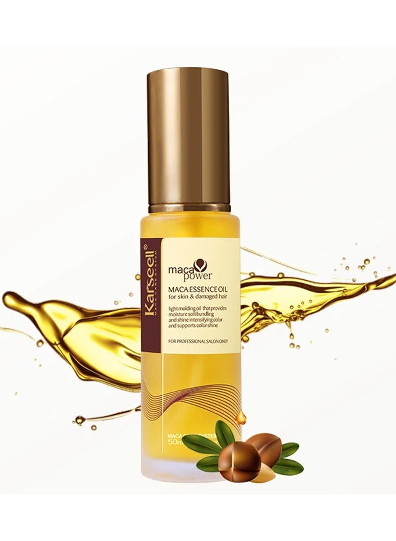 Moroccan Argan Oil for Hair Healing Cold Pressed Weightless Argan Oil Hair Serum for Dry Damaged Hair 50ml