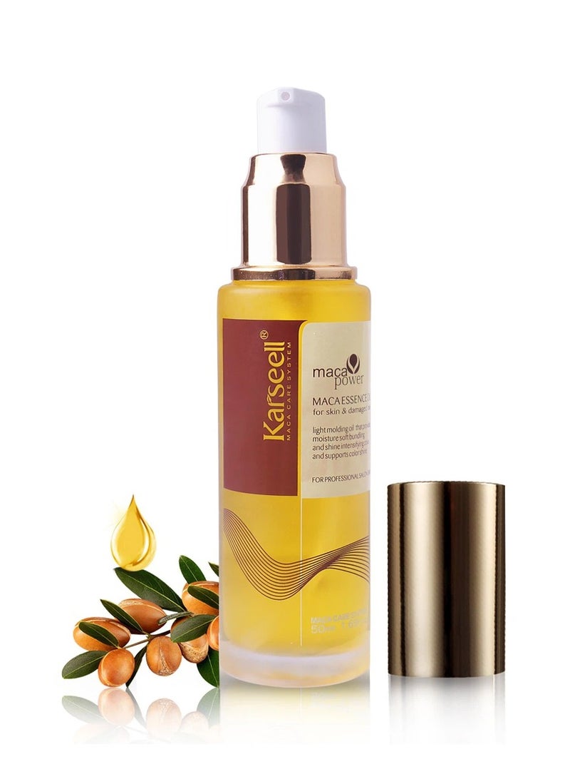 Karseell Moroccan Argan Oil for Hair Healing Cold Pressed Weightless Argan Oil Hair Serum for Dry Damaged Hair 50ml