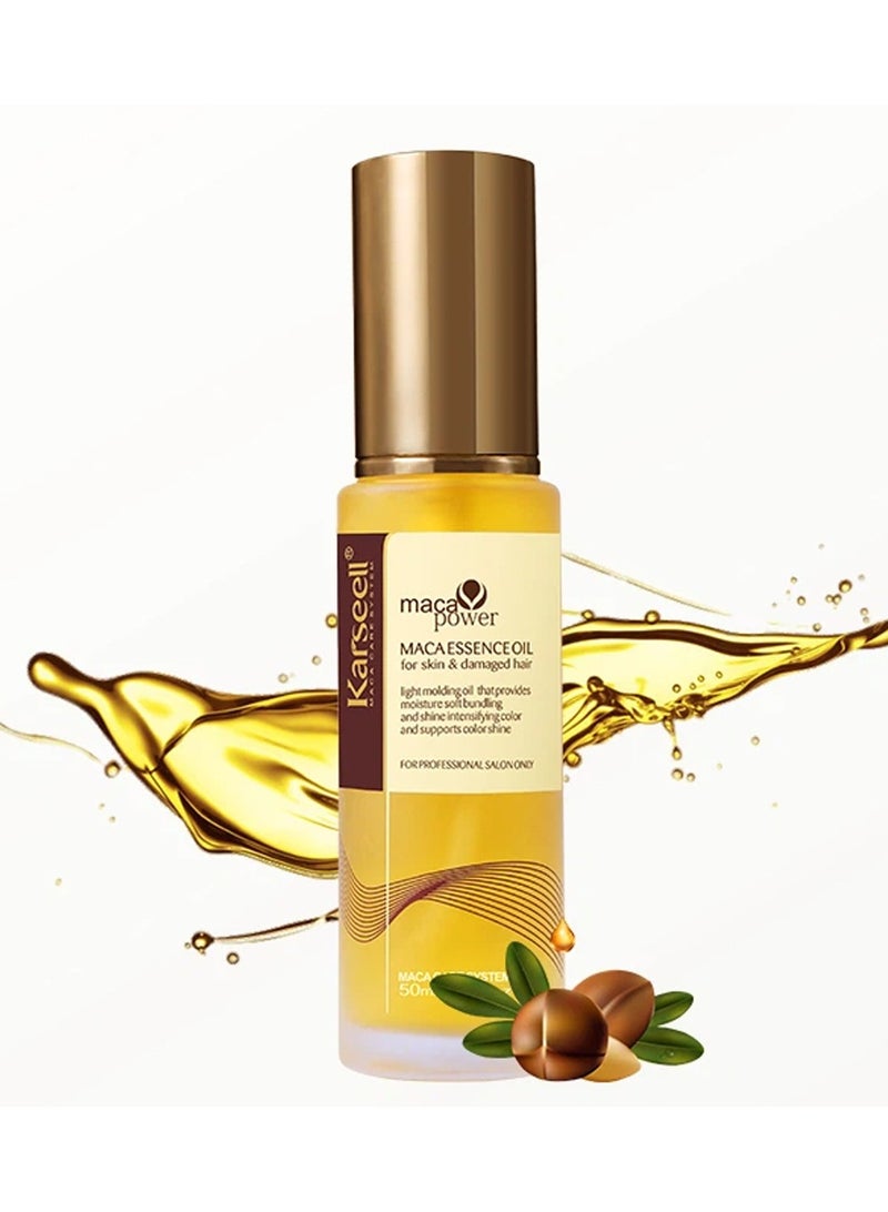 Moroccan Argan Oil for Hair Healing Cold Pressed Weightless Argan Oil Hair Serum for Dry Damaged Hair 50ml