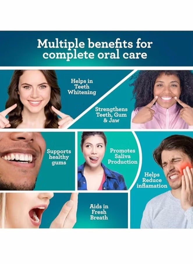 GuruNanda Oil Pulling (8 Fl.Oz) with Coconut & Peppermint Oil with Tongue Scraper Inside the Box - Natural, Alcohol Free Mouthwash to Help With Fresh Breath, Teeth Whitening and Healthier Teeth & Gums