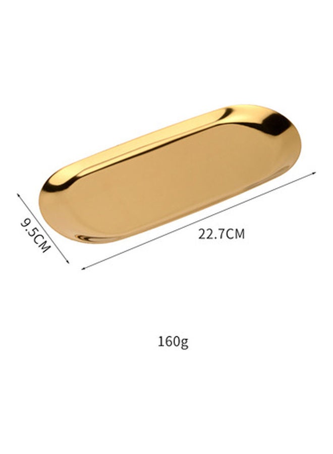 Nordic Oval Tray Gold 22.7x9.5cm