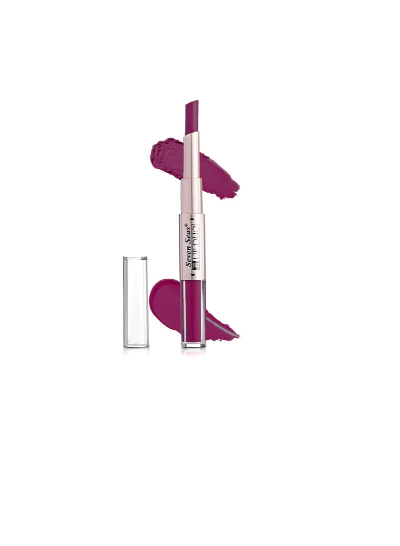 Seven Seas Lip Duo 2 In 1 Lipstick Matte Finish 2 in 1 Duo Liquid Lipstick with Matte Finish and Moisturizing Gloss  castro