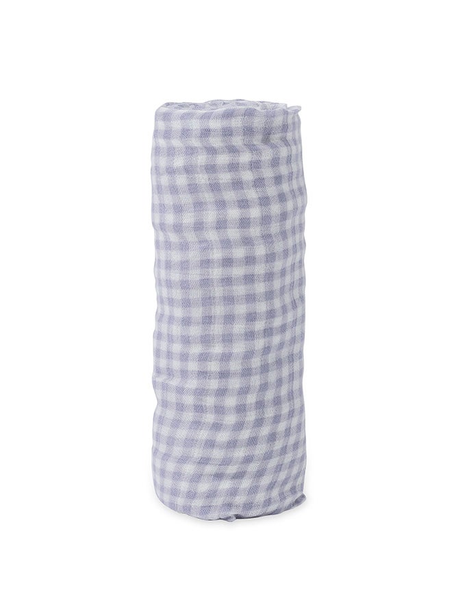 Deluxe Swaddle - Lavender Gingham