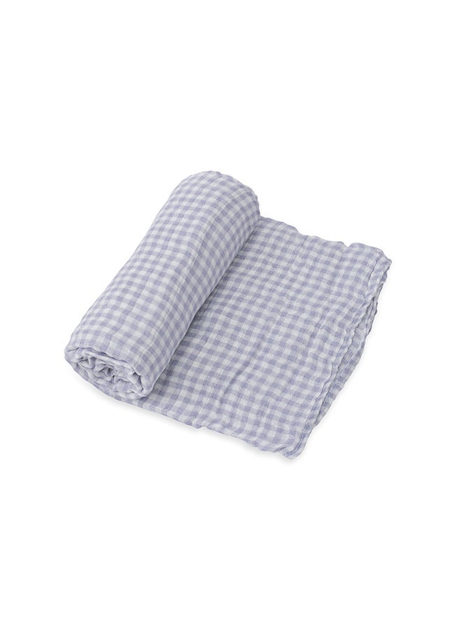 Deluxe Swaddle - Lavender Gingham