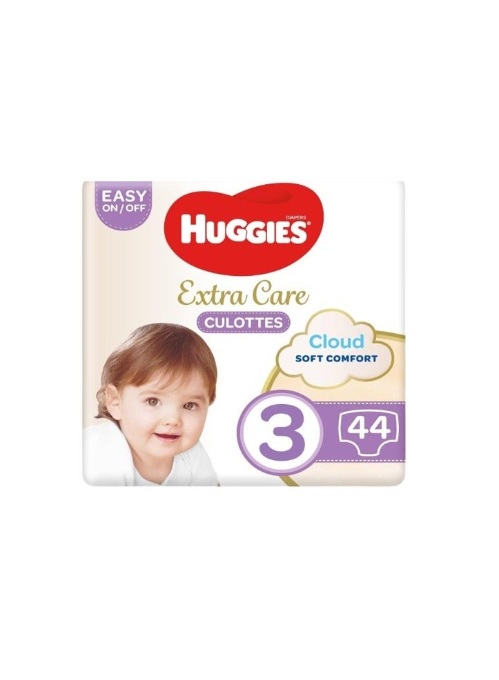 Huggies, Extra Care Culottes, Size 3, 6-11 kg, 44 Diaper Pants