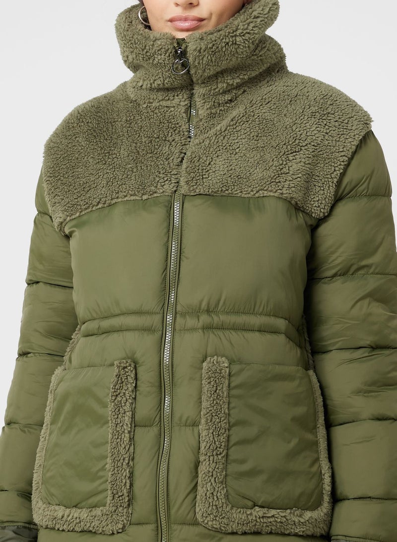 Pocket Detail Puffer Jacket