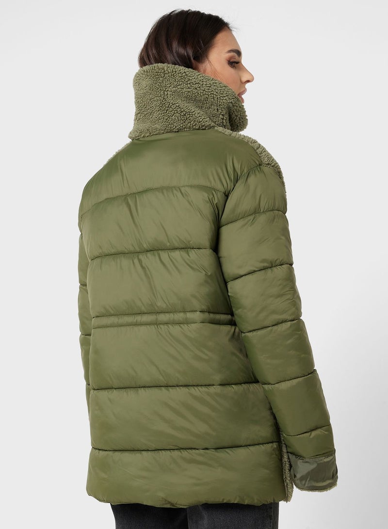 Pocket Detail Puffer Jacket