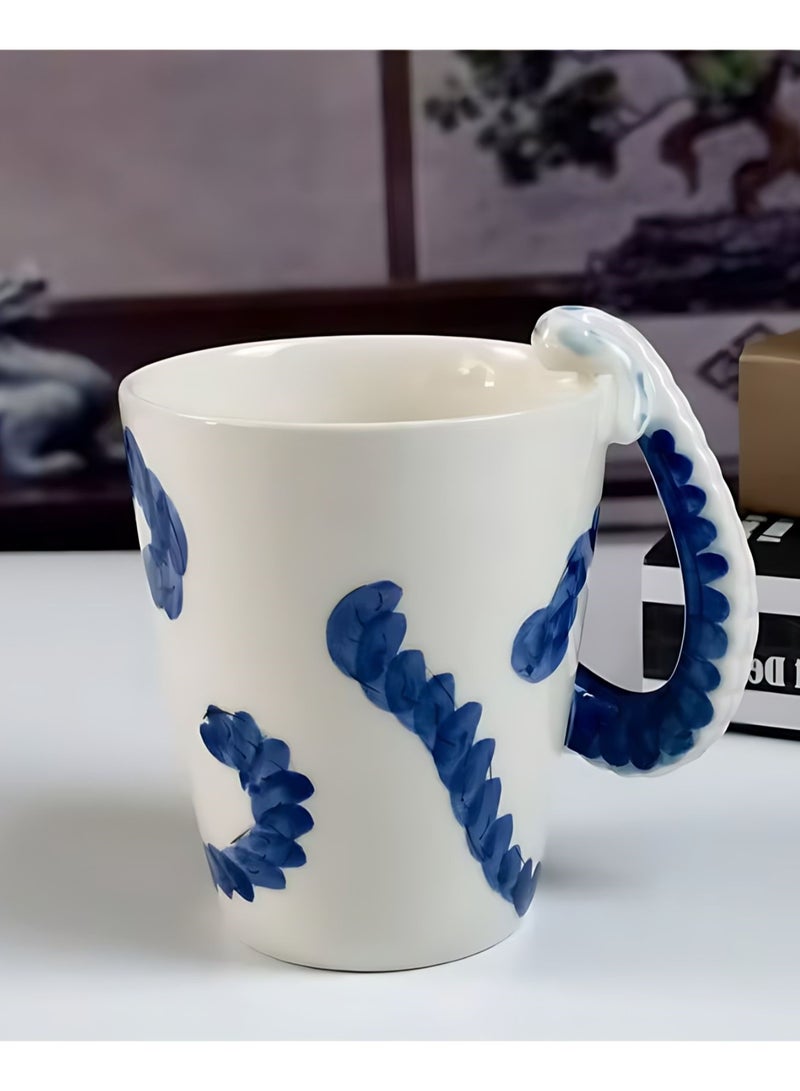 3D Octopus-Themed Ceramic Mug – Ocean-Inspired Drinkware
