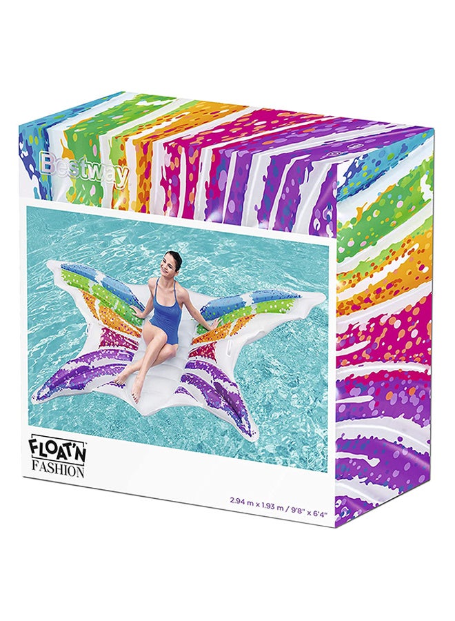 Float'N Fashion Rainbow Butterfly Pool Float 43261 2.94x1.93meter 2.94x1.93meter