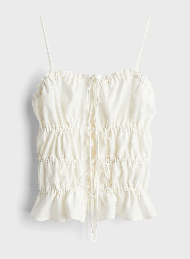 Drawstring Detail Strappy Top