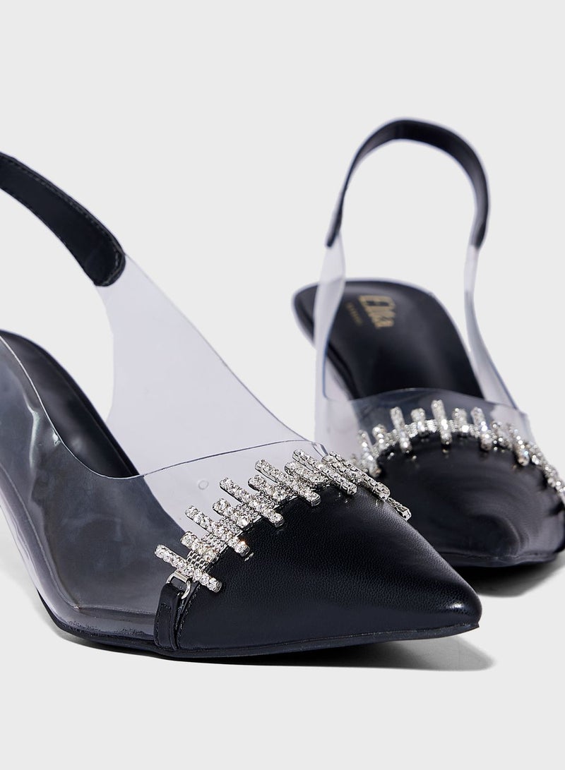 Diamante Embellised Pump