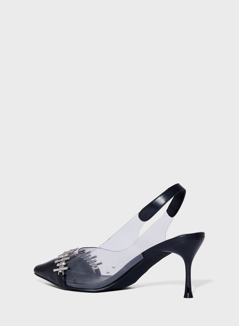 Diamante Embellised Pump