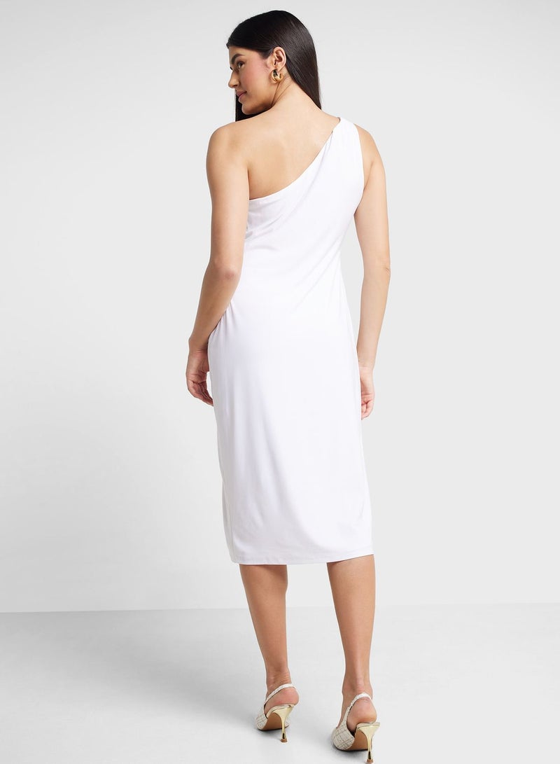 Asymmetric White Dress
