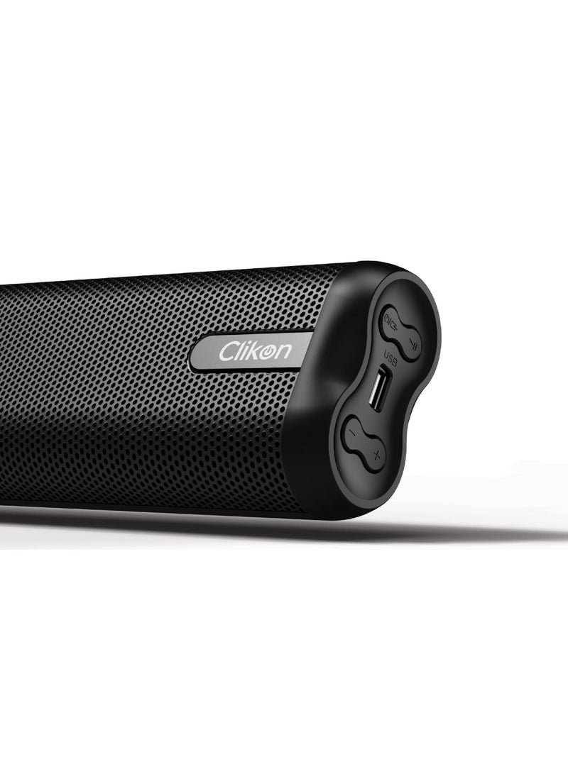 Clikon Beam Series Bluetooth Sound Bar with MP3 Player, Built-in USB Slots, 2 Years Warranty, 80 Watts, Black – CK855