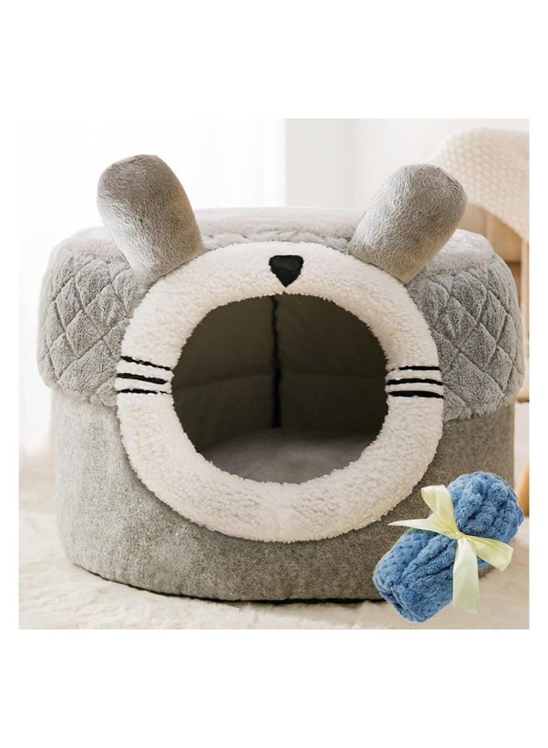 Cute Cat Tent House Cat Tent for Small Cat with Removable Cushion Pet Cat Bed House for Small Medium Pets Sleeping Indoor