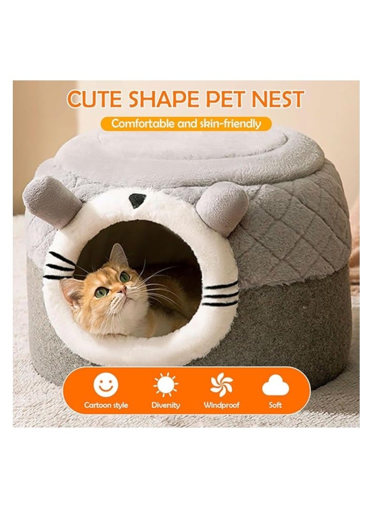 Cute Cat Tent House Cat Tent for Small Cat with Removable Cushion Pet Cat Bed House for Small Medium Pets Sleeping Indoor