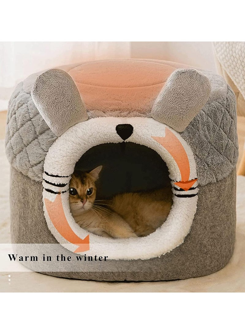 Cute Cat Tent House Cat Tent for Small Cat with Removable Cushion Pet Cat Bed House for Small Medium Pets Sleeping Indoor