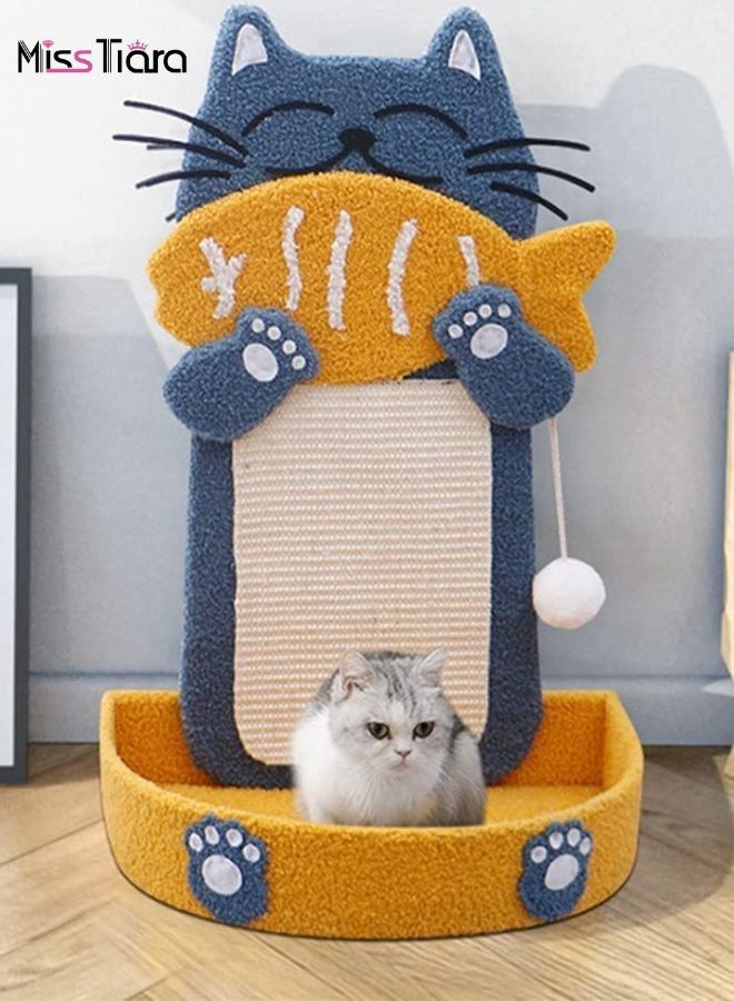 Cat Scratching Board, Creatively Designed Pet Cat Scratching Pads with Cat bed and Cat toys ball All in one