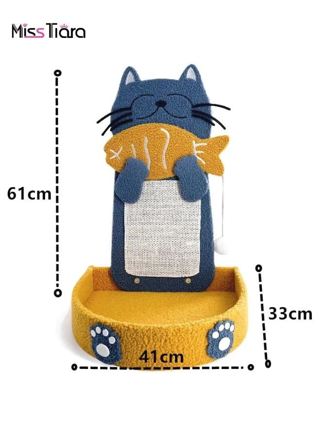 Cat Scratching Board, Creatively Designed Pet Cat Scratching Pads with Cat bed and Cat toys ball All in one