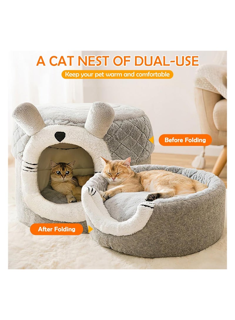 Cute Cat Tent House Cat Tent for Small Cat with Removable Cushion Pet Cat Bed House for Small Medium Pets Sleeping Indoor