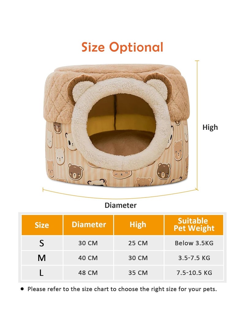 Cute Cat Tent House Cat Tent for Small Cat with Removable Cushion Pet Cat Bed House for Small Medium Pets Sleeping Indoor