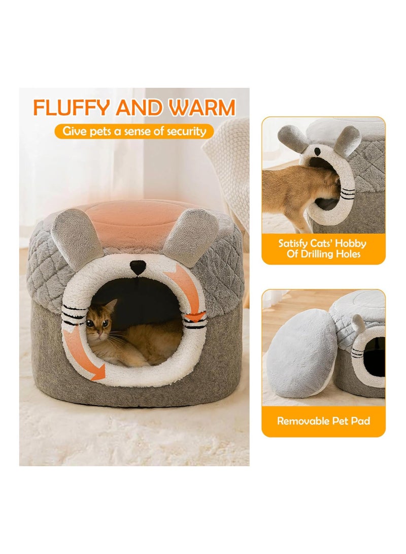 Cute Cat Tent House Cat Tent for Small Cat with Removable Cushion Pet Cat Bed House for Small Medium Pets Sleeping Indoor