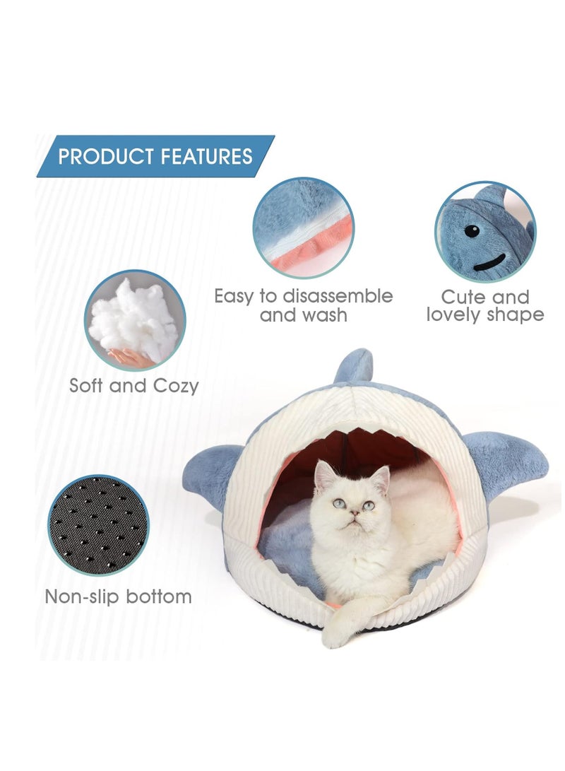 Shark Design Soft Cat Bed, Cute Shark Designed Breathable Dog Bed, Pet Supplies for Indoor Use